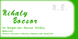mihaly bocsor business card